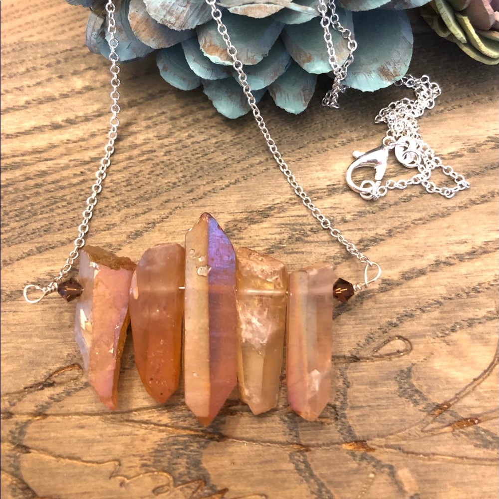 Quartz Crystal Points Necklace